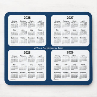 2026-2029 Police Box Blue 4 Year Calendar by Janz Mouse Pad