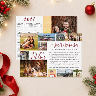 2026 A Year To Remember 11 Photo Calendar Holiday Card