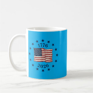 2026 Aamerican Flag Usa 250th Anniversary Men Coffee Mug