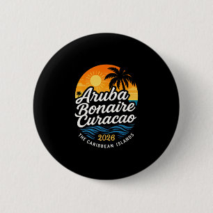 2026 Abc Islands Aru Bonaire Curacao Cruise Vacati 6 Cm Round Badge