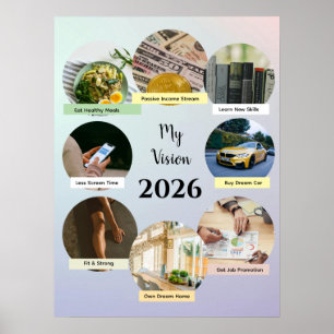 2026 Aesthetic Pastel Circles Vision Poster