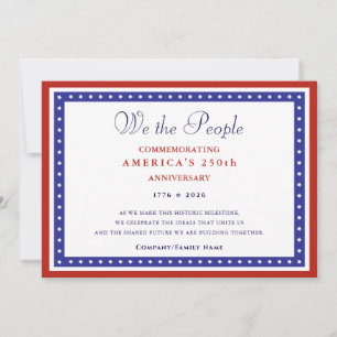 2026 America 250 Formal Patriotic US Constitution Holiday Card