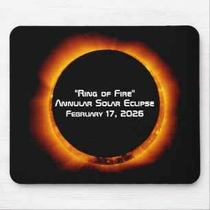 2026 Annular Ring of Fire Solar Eclipse Mouse Pad