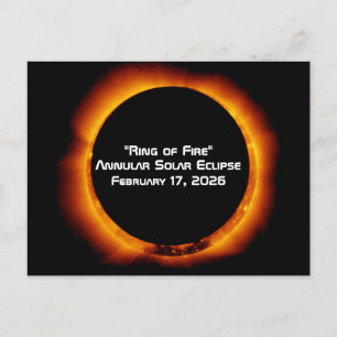 2026 Annular Ring of Fire Solar Eclipse Postcard