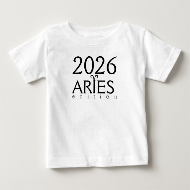 2026 Aries edition with symbol Baby T-Shirt (Front)