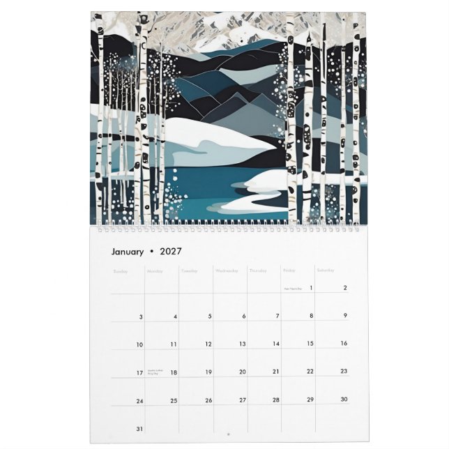 2026 Art Calendar (Jan 2027)