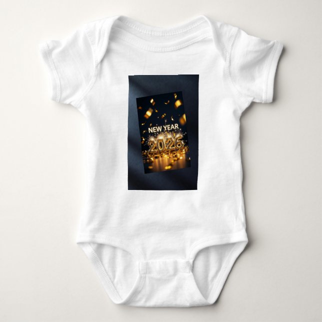2026 Baby Bodysuit - Cute Festive Infant One-Piece (Front)
