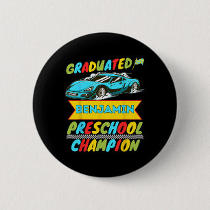 2026 Benjamin Personalised Last Day Of Preschool G 6 Cm Round Badge