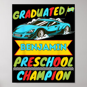 2026 Benjamin Personalised Last Day Of Preschool G Poster