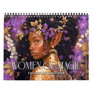 2026 Black Fantasy Art Women Of Magic Calendar