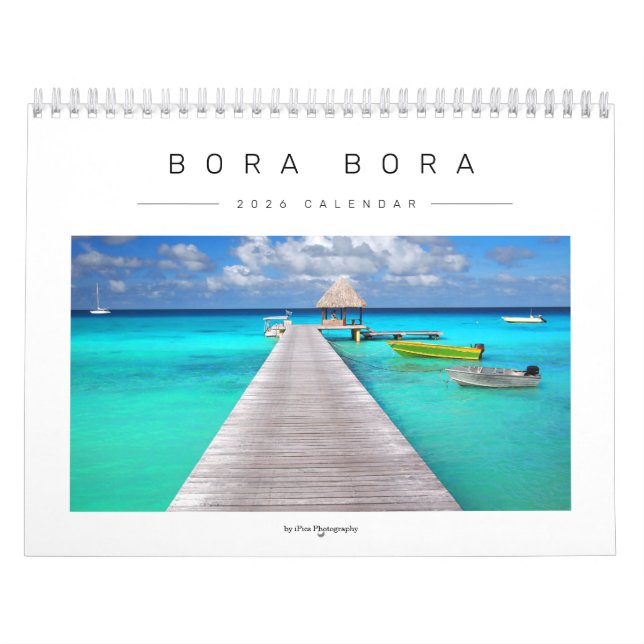 2026 Bora Bora landscape photography Calendar (Cover)