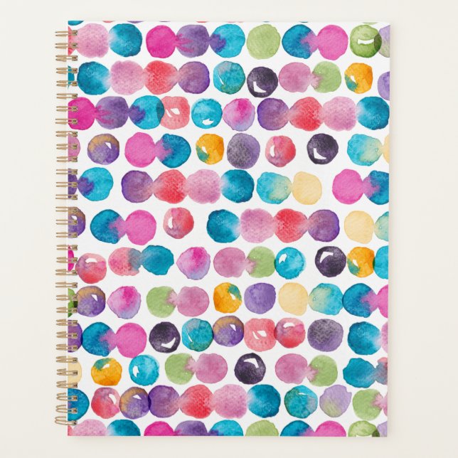 2026 Bright Watercolor Splash Planner (Front)