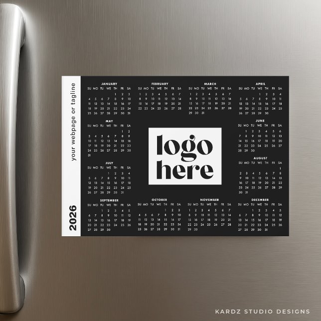 2026 Business Branded Custom Colour Calendar (Calendar shown in 5 x 7 inches. No minimum amount required.)