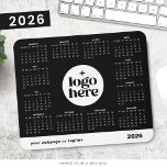 2026 Business Full Year Custom Colour Calendar Mouse Pad<br><div class="desc">Full Year 2026 Business Customisable Colour Calendar in a clean and elegant, modern white and black with an editable background colour to match your brand colours. Go to the Personalise This Design - Edit Using Design Tool to choose your background colour and give great Holiday corporate gift. You can personalise...</div>