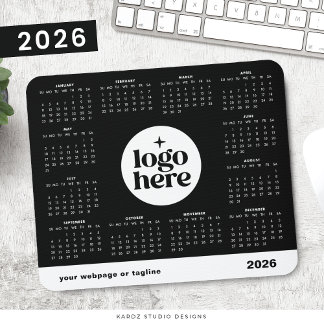 2026 Business Full Year Custom Colour Calendar Mouse Pad