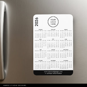 2026 Business Logo Magnet Calendar