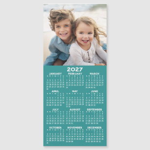 2026 Calendar 1 Photo Collage - Can Edit aqua