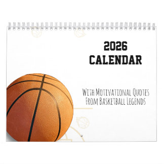 2026 Calendar Basketball Motivational Quotes 