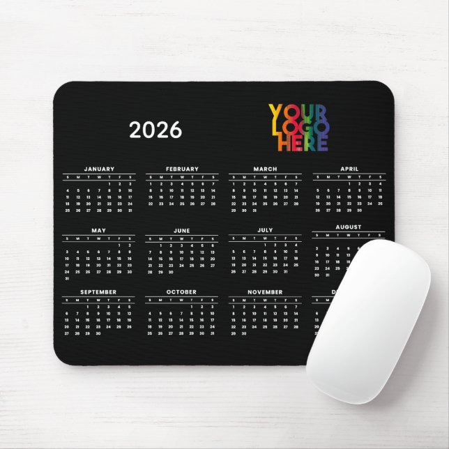 2026 Calendar Business Logo Corporate Office  Mouse Pad (With Mouse)