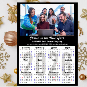 2026 Calendar Business Photo Simple Black Magnetic