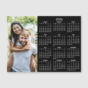 2026 Calendar Classic Modern Photo Magnet