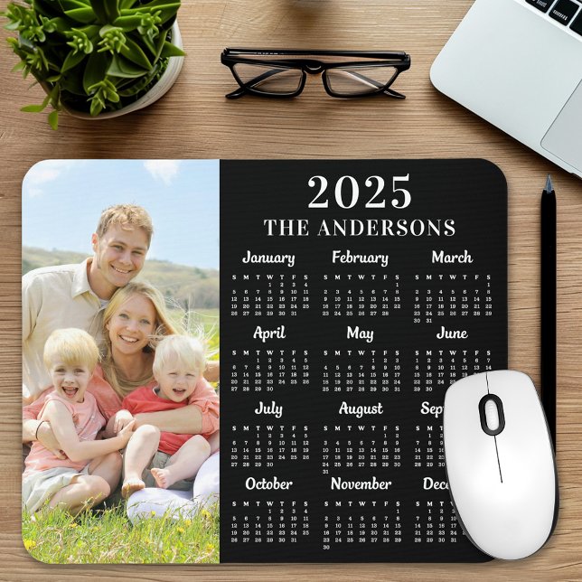 2026 Calendar Custom Photo Modern Family 12 Month Mouse Pad (Creator Uploaded)