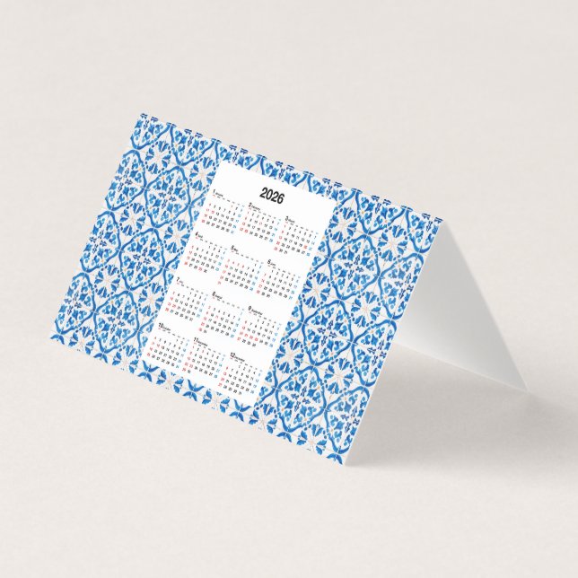 2026 Calendar Design – Unique Yearly Azulejo  (Front)