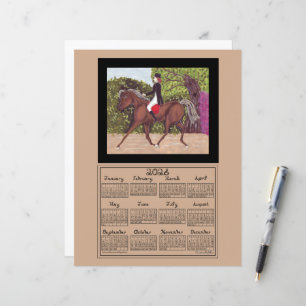 2026 Calendar Dressage Horse Sport Fabric Font