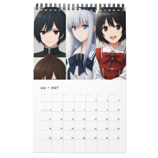 2026 Calendar (Images created by Grok) (Jul 2027)