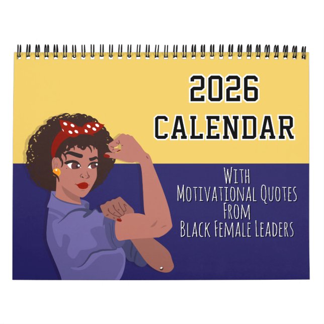2026 Calendar Inspirational Quote Black Girl Magic (Cover)