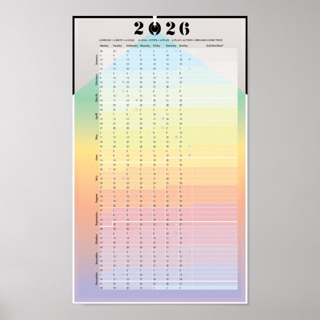 2026 Calendar - Moon Planner Poster (Front)