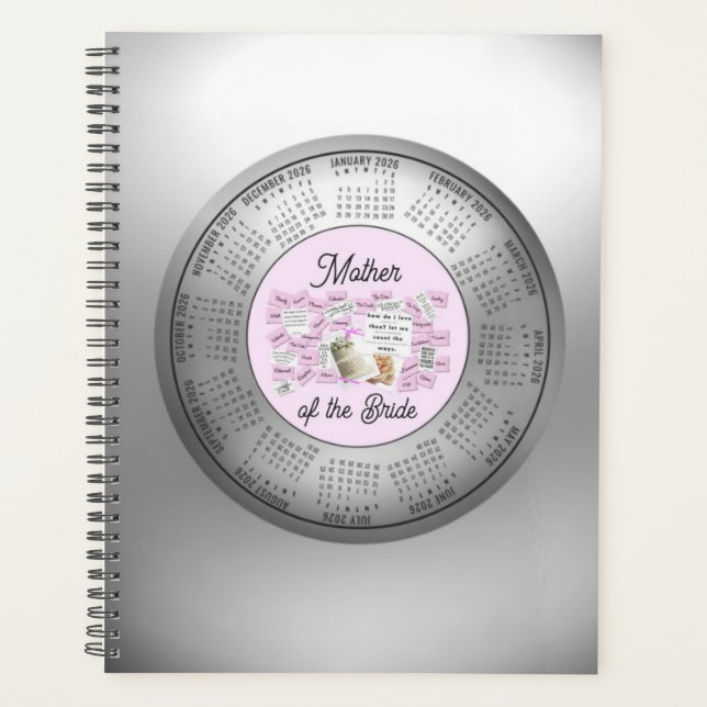 2026 Calendar Mother of the Bride Planner (Front)