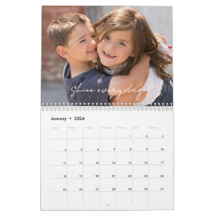 2026 Calendar Motivational With Family Photos