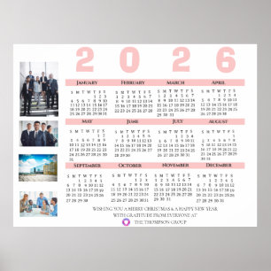 2026 Calendar Multi Photo Christmas Corporate Gift Poster