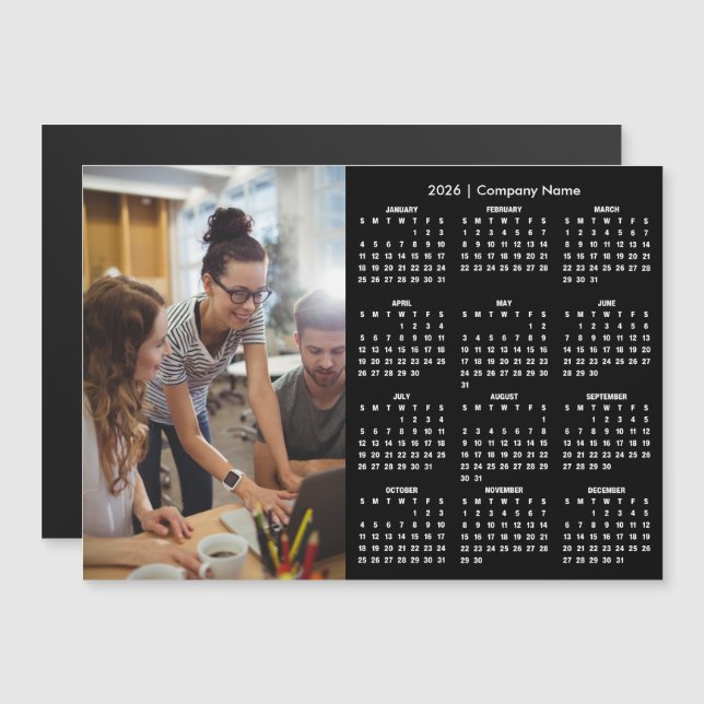 2026 Calendar Personalized Business Photo Magnet (Front/Back)