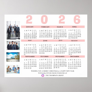 2026 Calendar Photo Christmas New Year Corporate Poster