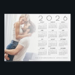 2026 Calendar Photo Overlay Newlywed Wedding Favou<br><div class="desc">2026 Calendar Photo Overlay Newlywed Wedding Favour Card. An idea for a wedding favour for christmas wedding couples, with this 2026 calendar gift for your guests personalised with your favourite photo! Simply swap in your photo with the sample image and personalise your thank you message along the bottom. Your photo...</div>