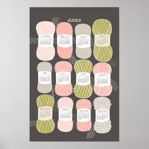 2026 Calendar Poster Brown