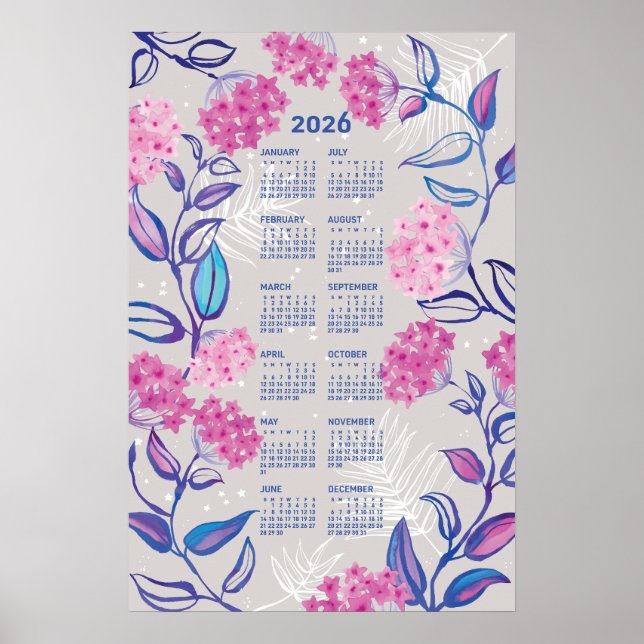 2026 Calendar Poster Wax Plant (Front)
