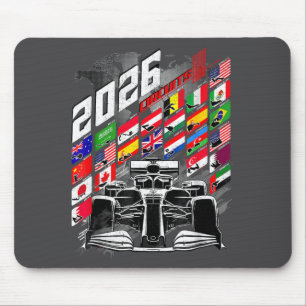 2026 Calendar Racing Circuit Schedule Places  Mouse Pad