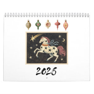 2026 Calendar Retro Vintage Illustration Art