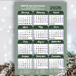 2026 Calendar Sage Green Simple Business Magnetic<br><div class="desc">Sage Green 2026 Calendar Minimalist Corporate Magnetic Card. All the texts are pre-arranged for you to personalise easily and quickly with your own details.</div>