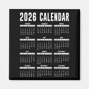 2026 Calendar Shirt 26 Calendar 2026 Magnet