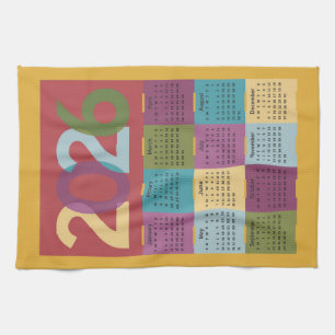 2026 Calendar Tea Towel