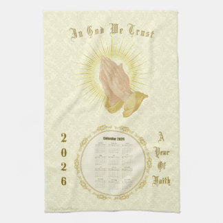 2026 Calendar Towel In God We Trust