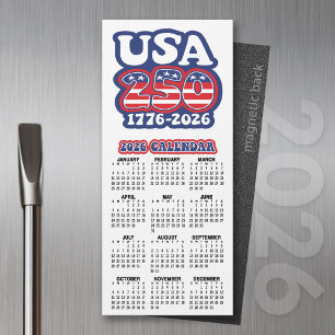 2026 Calendar USA 250 America's Birthday 1776-2026