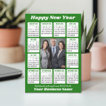 2026 Calendar - Vertical Business Photo Holiday Card<br><div class="desc">A photo collage with a calendar and room to add text. A great way to display your favourite photo throughout the year. A fun item for the New Year to use at the office or at home. To change colours on the background and calendar, click on the advanced design area...</div>