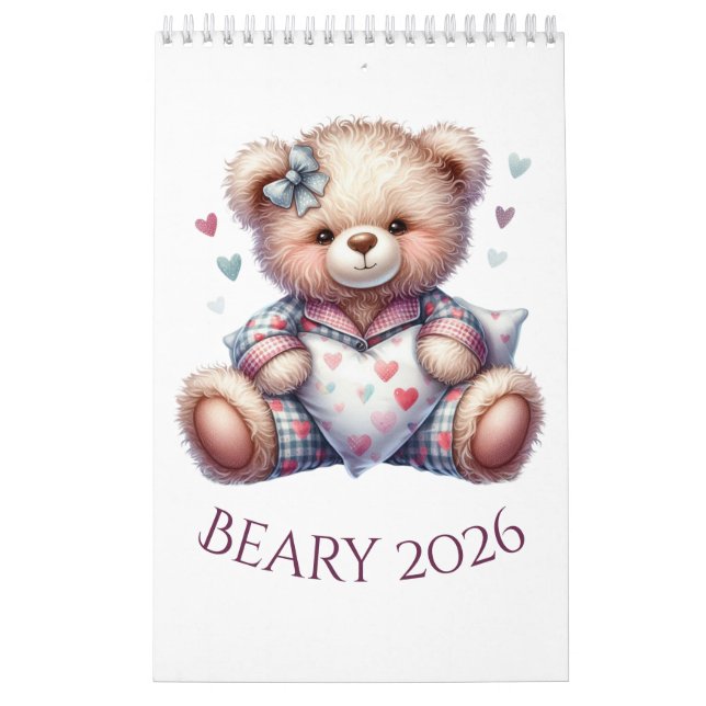 2026 Calendar with cute teddy bears (Cover)