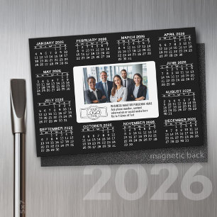 2026 Calendar with logo Contact Information Magnet