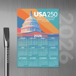 2026 Calendar with USA 250 Capital Dome America